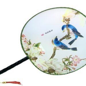 12199 VK5 vějíř kulatý kytky 5 pták