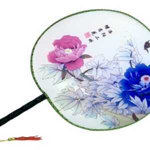 12203 VK9 vějíř kulatý kytky 9 motýlek