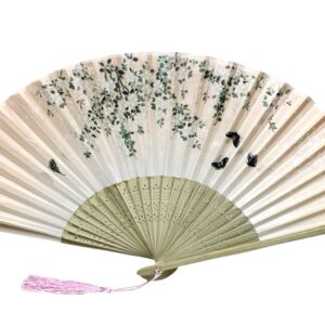 12216 VĚJÍŘ V29 - LIGHT BROWN flowers butterfly 1ks